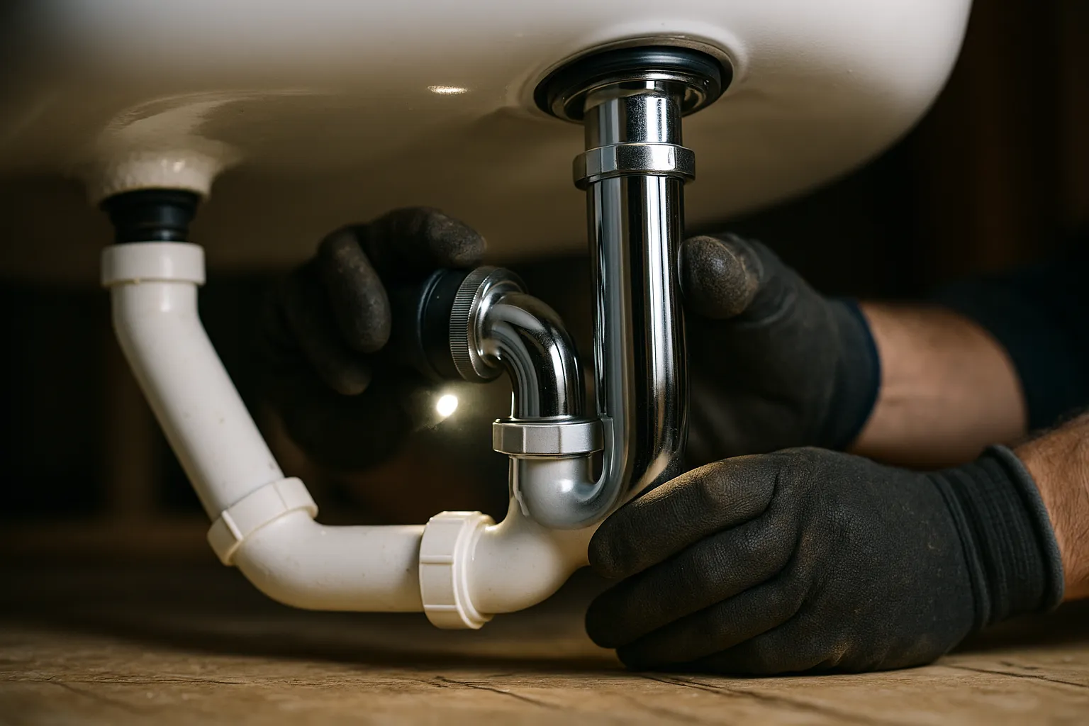 Installation Bathtub Drain Plumbing